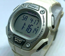 Load image into Gallery viewer, Timex Ironman Men Lady Silver White Digital Alarm Chrono Watch Hours~New Battery
