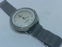 Load image into Gallery viewer, Zymes Japan Lady Silver Rhinestone Mesh Band Analog Quartz Watch Hour~New Batter
