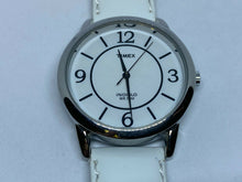Load image into Gallery viewer, Timex Men Silver White Textured Dial Leather Analog Quartz Watch Hour~New Batter
