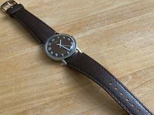 Load image into Gallery viewer, VTG Timex Mercury Men Silver Brown Original Bnad Hand-Wind Mechanical Watch Hour
