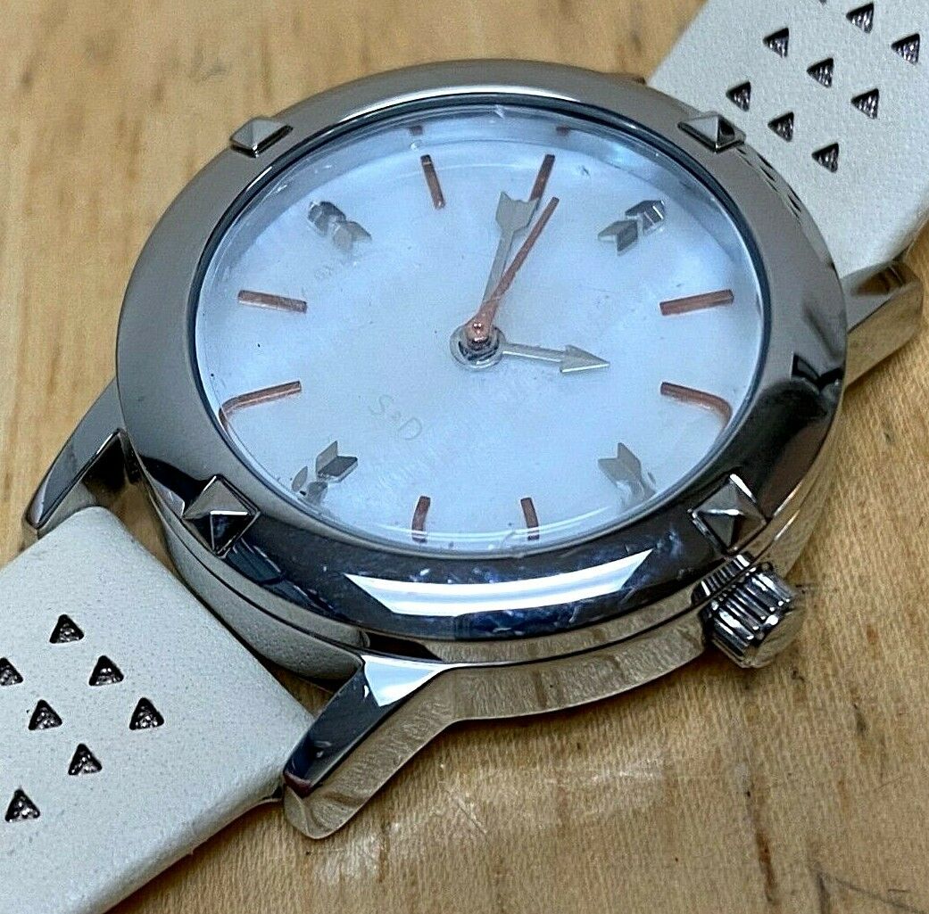 Unused Stella & Dot Lady Silver Japan Movt Analog Quartz Watch Hours~New Battery