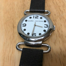 Load image into Gallery viewer, Marc Jacobs MBM8504 Silver White Leather Steel Analog Quartz Watch Hour~New Batt
