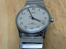 Load image into Gallery viewer, Vintage Timex Super-Thin Mens Silver Stretch Hand Winding Mechanical Watch Hours
