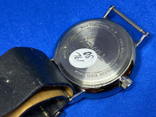 Load image into Gallery viewer, Timex Mens Silver Black Leather NATO Roman Analog Quartz Watch Hours~New Battery
