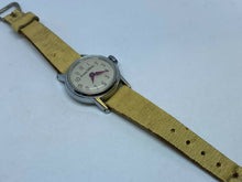 Load image into Gallery viewer, Vintage Snow White By Timex Lady Silver Leather Hand-Wind Mechanical Watch Hours
