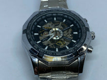 Load image into Gallery viewer, Unused Forsining Men Silver 30m Skeleton Hand-Wind Mechanical Analog Watch Hours
