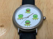 Load image into Gallery viewer, Henson Kermit Collection Men Silver Leather Analog Quartz Watch Hour~New Battery
