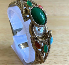 Load image into Gallery viewer, Vintage Geneva Lady 17 Jewel  Stones Cuff Bangle Hand-Wind Mechanical Watch Hour
