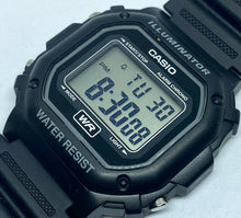 Load image into Gallery viewer, Casio F-108WH Mens All Black Digital Alarm Chrono Quartz Watch Hours~New Battery
