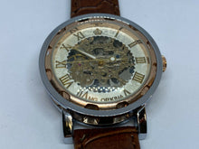 Load image into Gallery viewer, MG ORKINA Mens Dual Tone Skeleton Hand-Wind Mechanical Wind Analog Watch Hours

