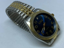 Load image into Gallery viewer, VTG CG Men Japan Movt Dual Tone Fluted Bezel Analog Quartz Watch Hour~New Batter
