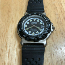 Load image into Gallery viewer, Vintage ESPRIT Lady Silver Black Moving Bezel Diver Quartz Watch Hour~New Batter
