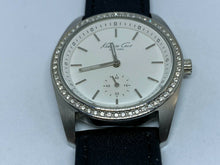 Load image into Gallery viewer, Kenneth Cole Men Lady Small Second Silver White Analog Quartz Watch Hour~New Bat
