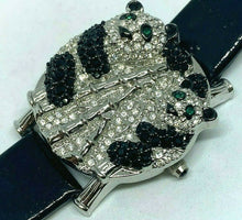 Load image into Gallery viewer, Victoria Wieck Bling Crystals Art Dial Panda Cover Quartz Watch Hour~New Battery
