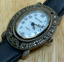 Load image into Gallery viewer, Vintage Waltham Lady Art Deco MOP Oval Leather Analog Quartz Watch Hour~New Batt
