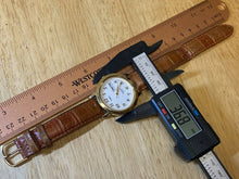 Load image into Gallery viewer, Timex Indiglo Mens 30m Gold-White Analog Quartz Watch Hours~Day Date~New Battery

