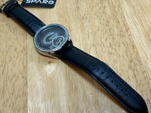 Load image into Gallery viewer, Sparo Greenbay Packers Silver Black Rhinestone Analog Quartz Watch Hour~New Batt

