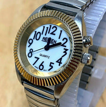 Load image into Gallery viewer, VTG Reizen Lady 30m Fluted Bezel Backlight Dual Tone Quartz Watch Hours~New Batt
