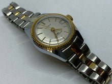 Load image into Gallery viewer, Vintage Timex Lady Dual Tone Flute Bezel Hand-Winding Mechanical Watch Hour~Date
