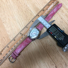 Load image into Gallery viewer, Gossip Lady Silver Barrel MOP Leather Band Analog Quartz Watch Hours~New Battery
