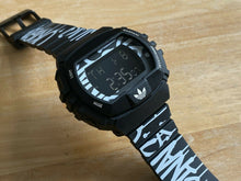 Load image into Gallery viewer, Adidas Men 50m Black White Reverse LCD Digital Alarm Chrono Watch Hours~New Batt
