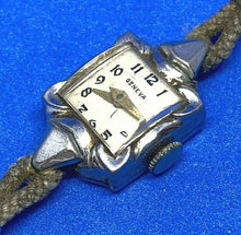Load image into Gallery viewer, Vintage Geneva Lady 10k White RGP Gold Plated Hand-Wind Mechanical Watch Hours
