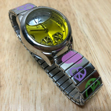 Load image into Gallery viewer, Vintage ZouZou Lady Oil Face Stretch Band Analog Quartz Watch Hours~New Battery

