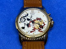 Load image into Gallery viewer, VTG Armitron TAZMANIAN DEVIL Leather Analog Quartz Musical Watch Hour~New Batter
