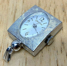 Load image into Gallery viewer, Vintage Vantage Lady Silver Rectangle Hand-Wind Necklace Pendant Watch Hours
