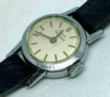 Load image into Gallery viewer, VTG Girard Perregaux Lady Silver Leather Swiss Hand-Wind Mechanical Watch Hours
