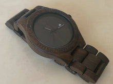 Load image into Gallery viewer, Bewell Mens All Dark Brown Solid Wood Analog Quartz Watch Hours~Date~New Battery
