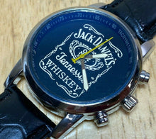 Load image into Gallery viewer, Jack Daniel&#39;s Mens Silver Black Japan Movt Analog Quartz Watch Hours~New Battery
