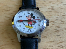 Load image into Gallery viewer, Vintage Disney Mickey Mouse By Bradley Silver Hand-Wind Mechanical Watch Hours
