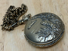 Load image into Gallery viewer, VTG Pencron Mens Wide Life Theme Swiss Half-Hunter Hand-Wind Pocket Watch Hours
