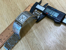 Load image into Gallery viewer, GUESS G96073L Lady Silver Rhinestone Bangle Analog Quartz Watch Hour~New Battery
