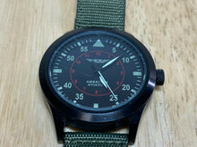 Load image into Gallery viewer, American Aviator Men 30m Green Fabric Black Analog Quartz Watch Hour~New Battery
