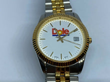Load image into Gallery viewer, New Vintage DOLE Men Dual Tone Fluted Bezel Japan Movt Analog Quartz Watch Hours
