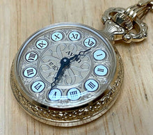 Load image into Gallery viewer, VTG Avon Presidents Club Lady 17J  Hand-Wind Necklace Pendant Pocket Watch Hours
