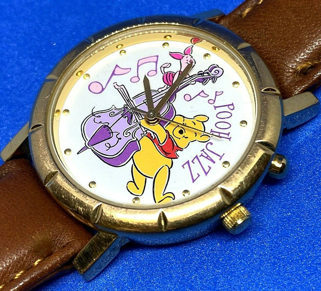 Vintage Timex Disney Pooh Jazz Men Musical Analog Quartz Watch Hours~New Battery