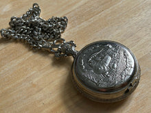 Load image into Gallery viewer, VTG Westclox Silver White Railroad Train Hand-Wind Mechanical Pocket Watch Hours
