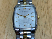 Load image into Gallery viewer, Vintage Citizen Azteca Men 50m Silver Barrel Analog Quartz Watch Hour~New Batter
