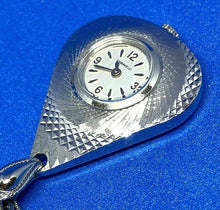 Load image into Gallery viewer, Unused VTG Caravelle By Bulova Lady Silver Hand-Wind Pendant Pocket Watch Hours
