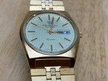 Load image into Gallery viewer, Vintage Jules Jurgensen Men Gold Tone Analog Quartz Watch Hour~Day Date~New Batt
