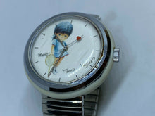 Load image into Gallery viewer, Vintage Moppets Tennis Anyone Lady Silver White Hand-Wind Mechanical Watch Hours
