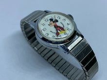 Load image into Gallery viewer, Vintage Disney Mickey Bradley Lady Silver White Hand-Wind Mechanical Watch Hours
