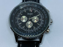 Load image into Gallery viewer, Jaragar Mens Silver Black Moving Bezel Self-Wind Automatic Watch Hours~Day Date

