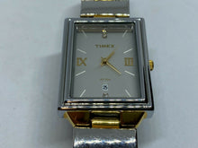 Load image into Gallery viewer, Timex Men 30m Dual Tone Steel Rectangle Analog Quartz Watch Hour~Date~New Batter
