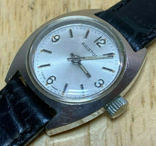 Load image into Gallery viewer, Nice Vintage Ariston Swiss Lady Silver Leather Hand-Wind Mechanical Watch Hours
