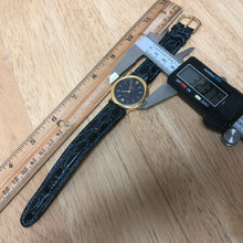 Load image into Gallery viewer, Dumont Men Lady Gold Tone Black Leather Analog Quartz Watch Hour~Date~New Batter
