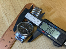 Load image into Gallery viewer, Timex Indiglo Men Silver Black Military Dial Analog Quartz Watch Hours~New Batt
